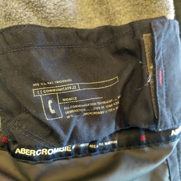 Vintage Y2K Abercrombie Fitch A92 Fleece Lined Coat Stripes Tech Pockets L 90s - Picture 6 of 11